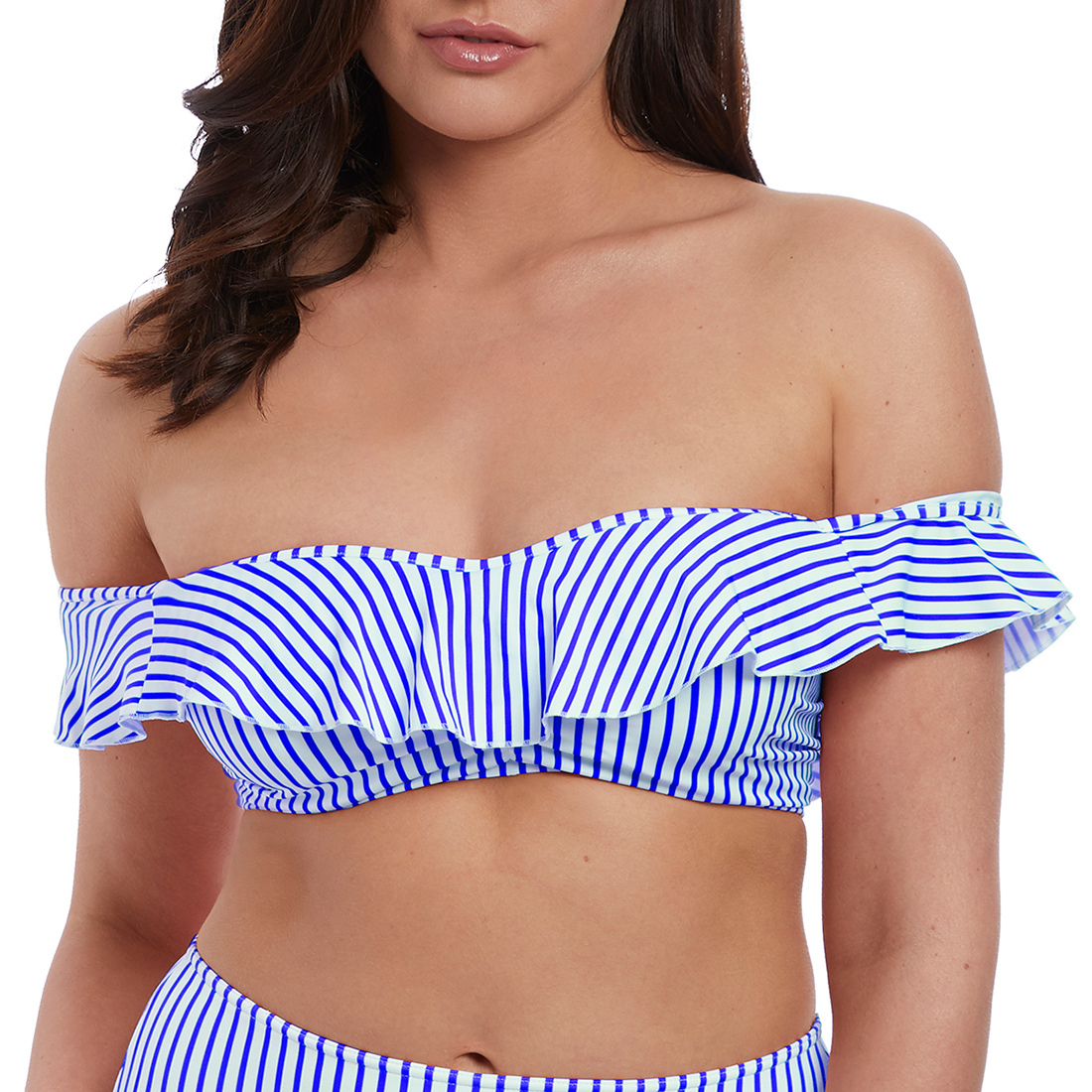 Totally Stripe Bardot Bikini Top