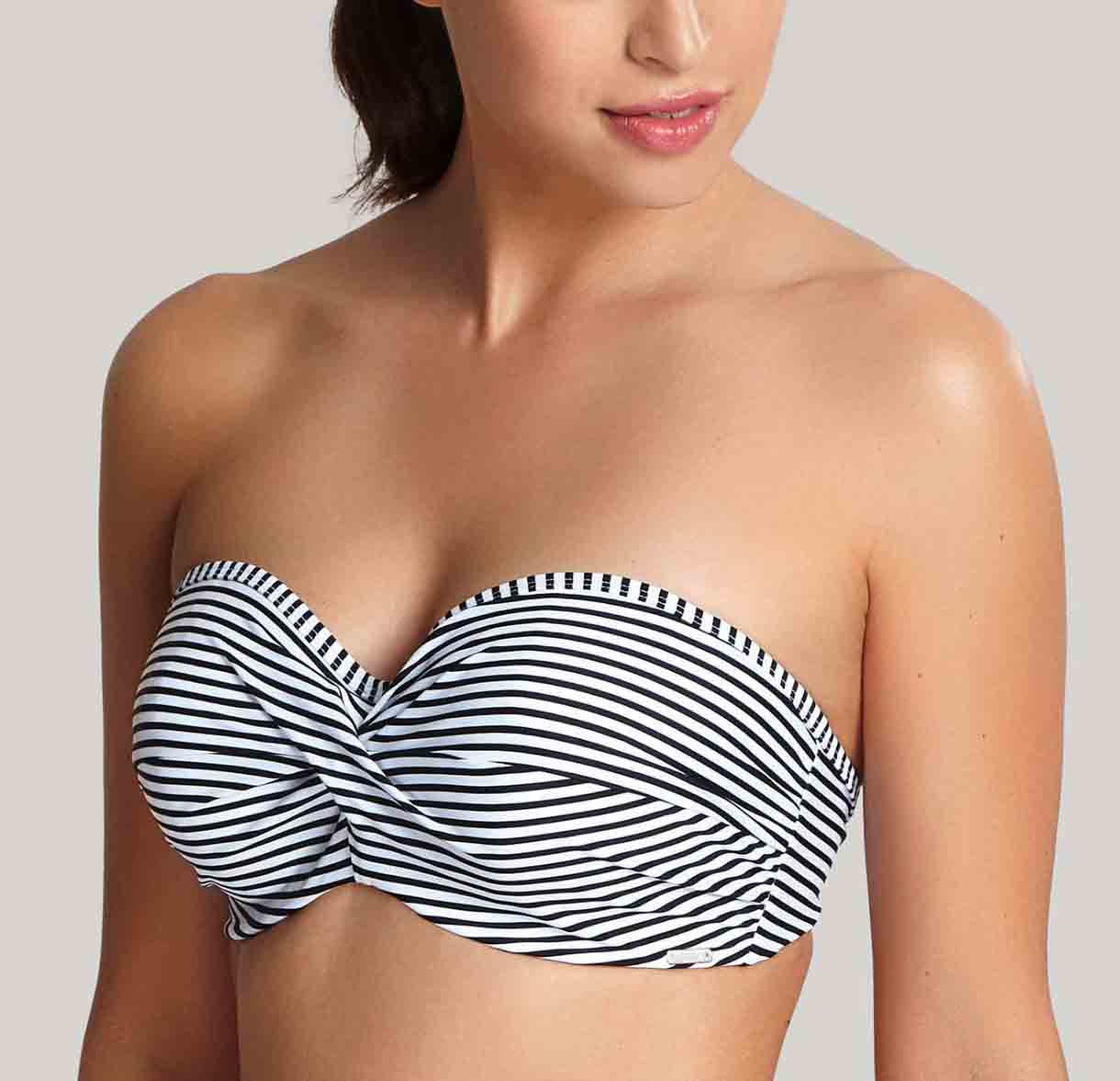 Anya Stripe Bandeau Bikini Top
