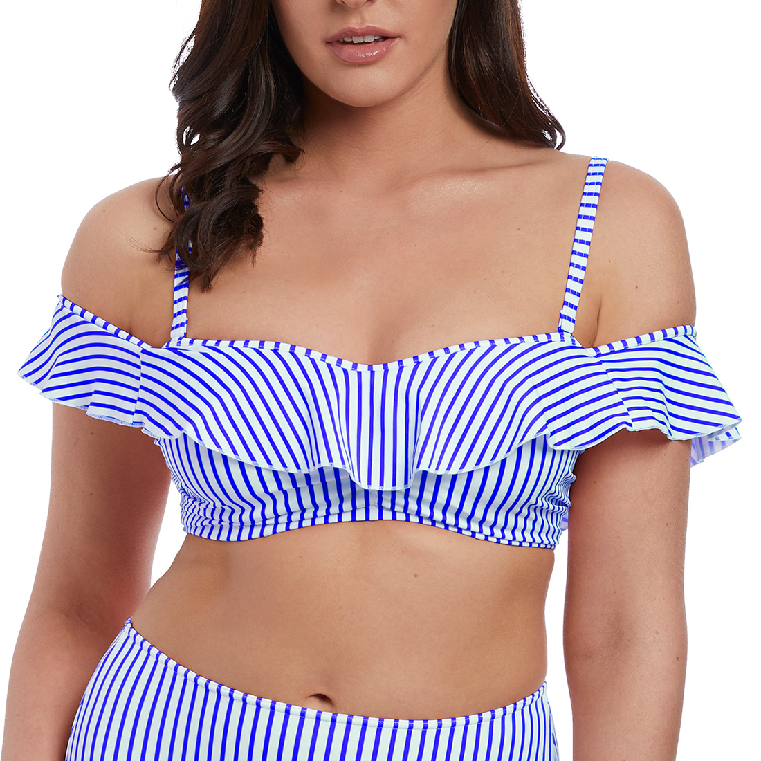 Totally Stripe Bardot Bikini Top